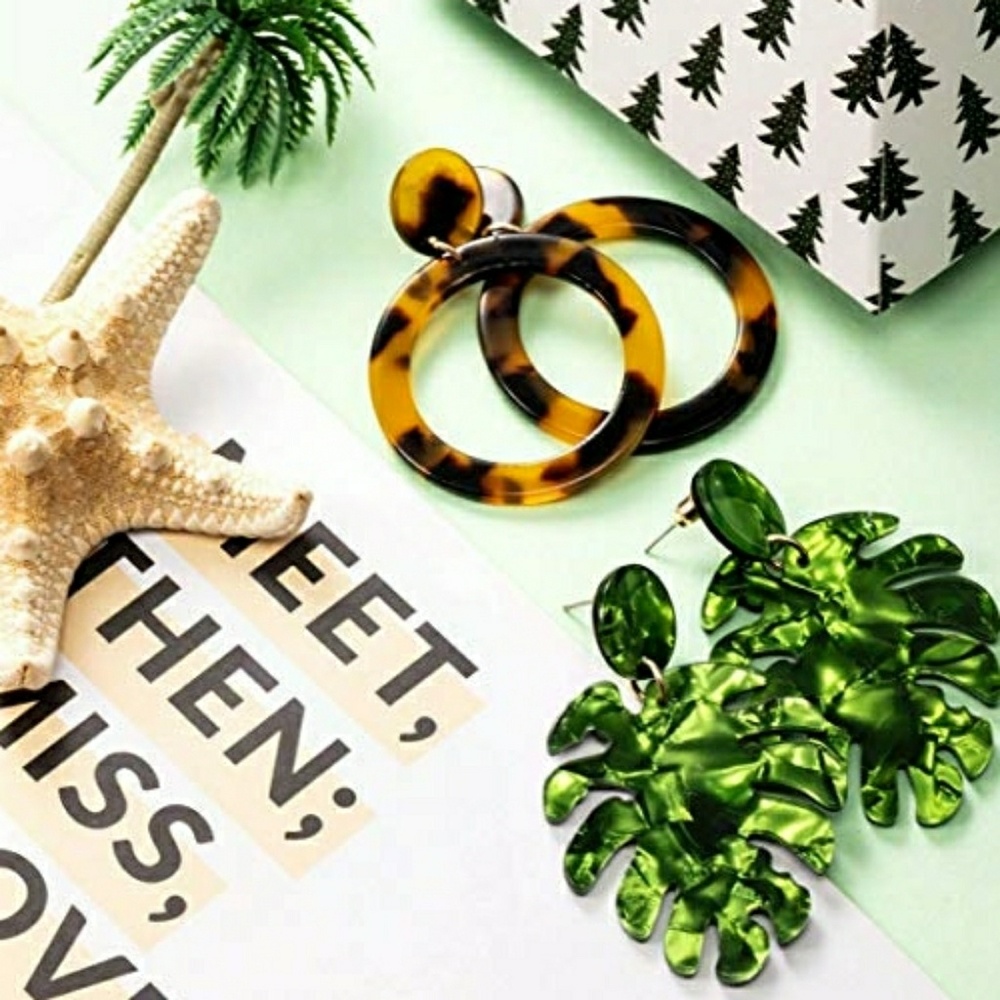 Tortoise Hoop Earrings